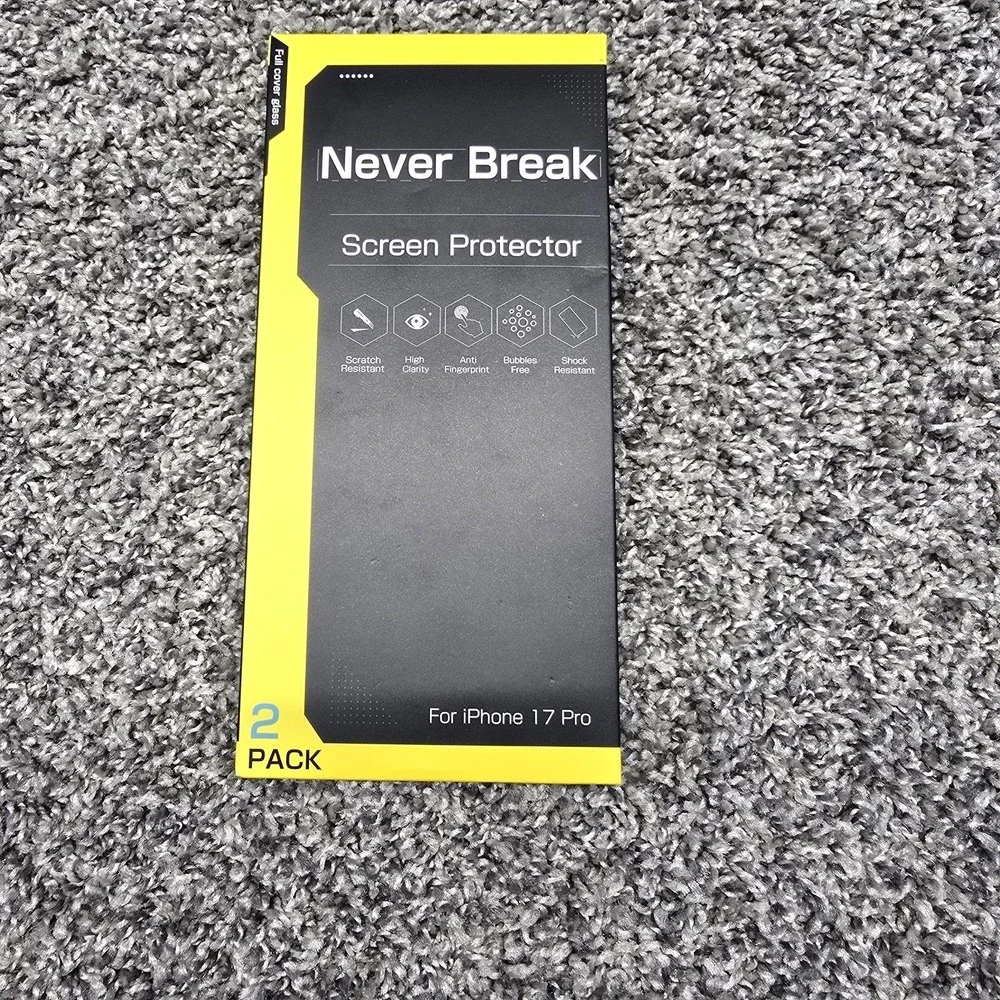 Zeniss NeverBreak Glass Screen Protector For I Phone 17 Pro 2 Pack